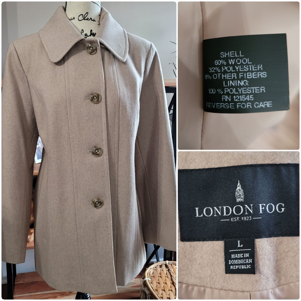 London Fog Felted Wool Academia Coat - Picture 4 of 8